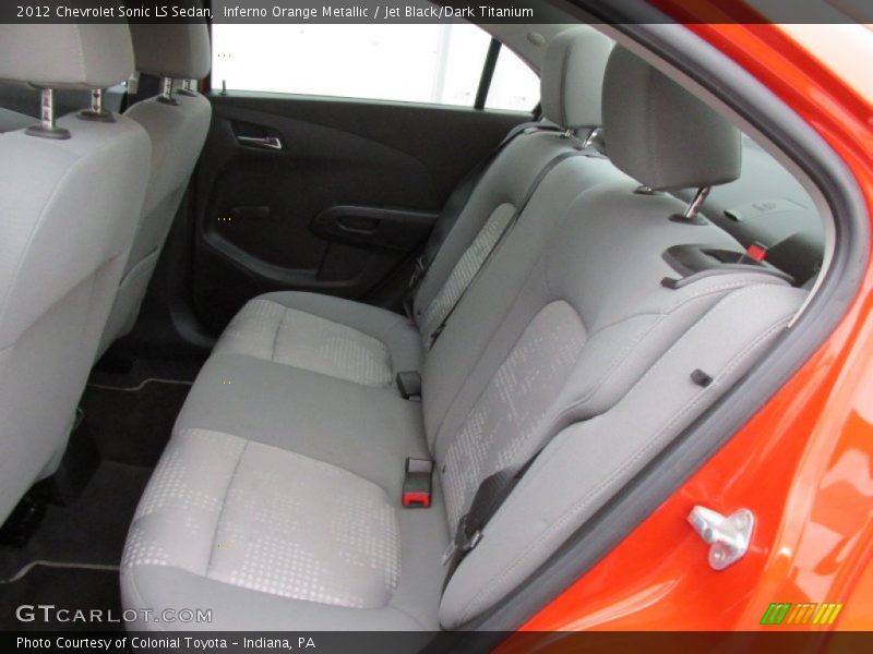 Inferno Orange Metallic / Jet Black/Dark Titanium 2012 Chevrolet Sonic LS Sedan
