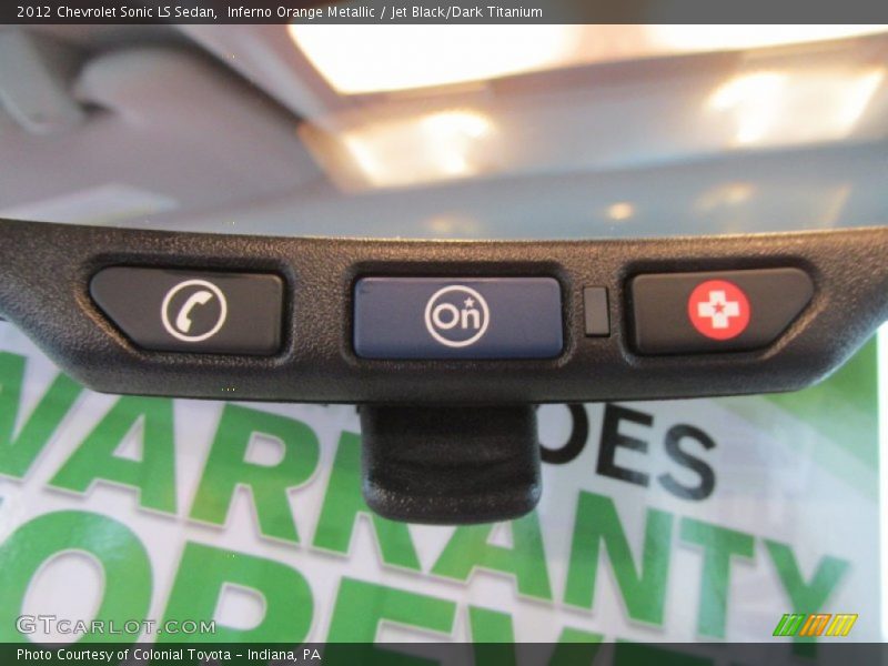 Inferno Orange Metallic / Jet Black/Dark Titanium 2012 Chevrolet Sonic LS Sedan