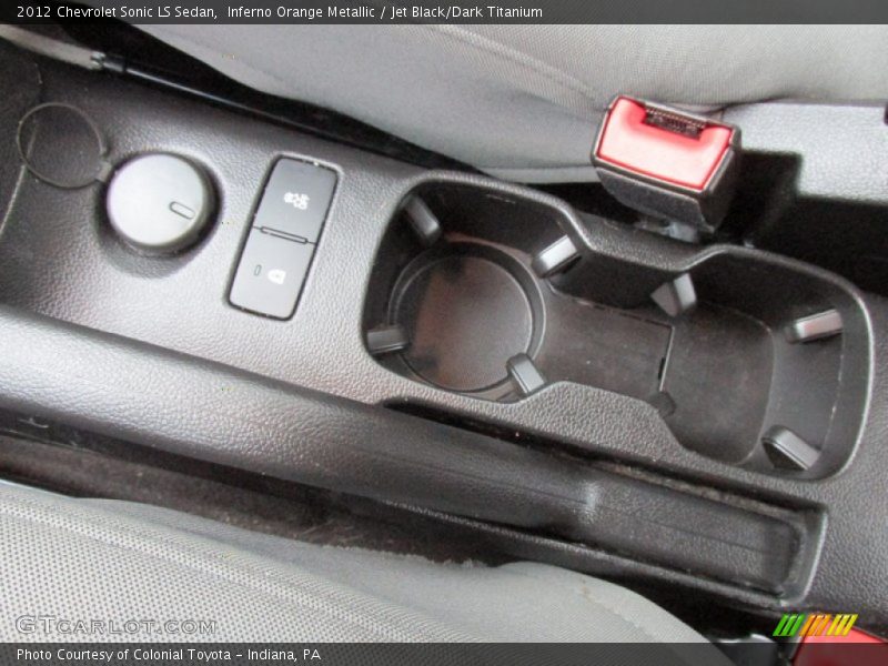 Inferno Orange Metallic / Jet Black/Dark Titanium 2012 Chevrolet Sonic LS Sedan