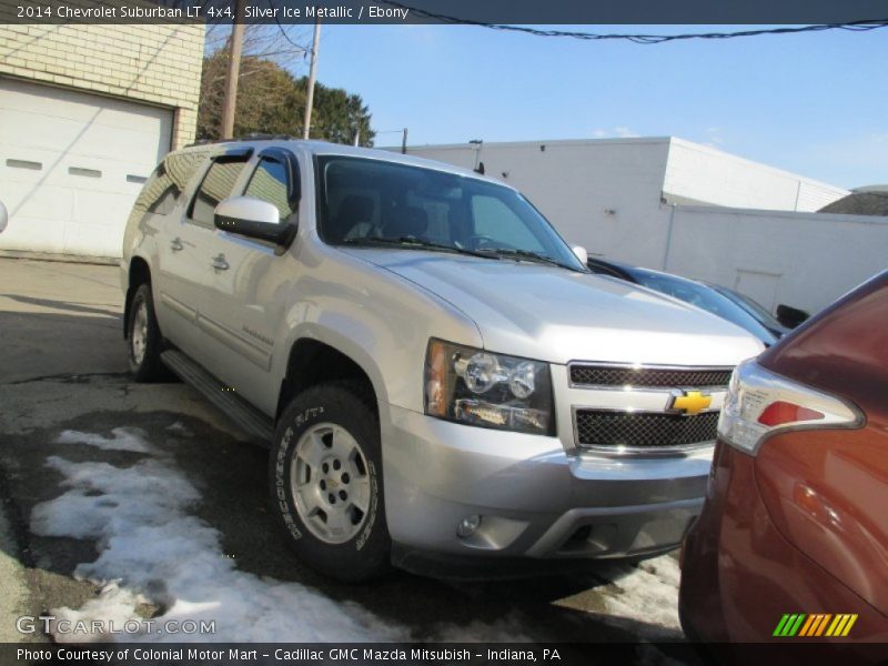 Silver Ice Metallic / Ebony 2014 Chevrolet Suburban LT 4x4