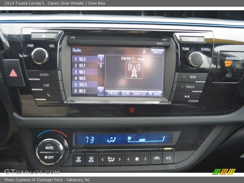 Controls of 2014 Corolla S