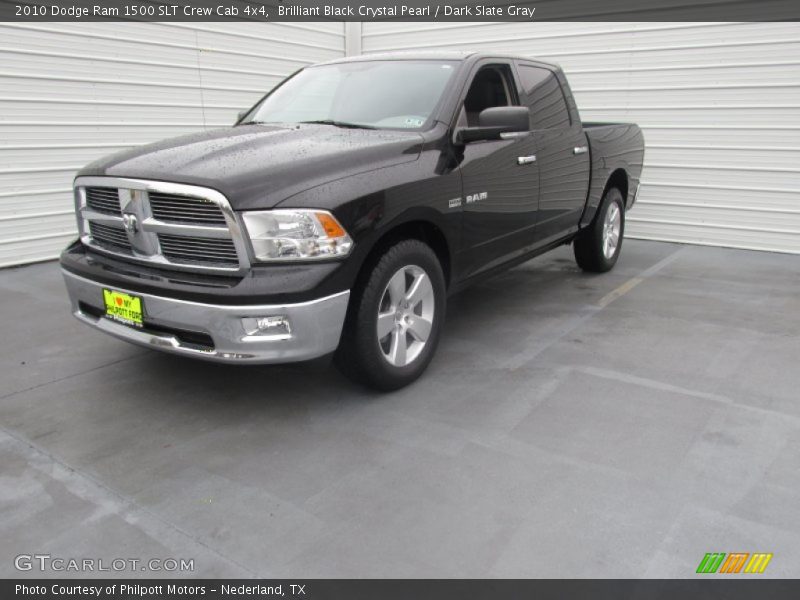 Brilliant Black Crystal Pearl / Dark Slate Gray 2010 Dodge Ram 1500 SLT Crew Cab 4x4