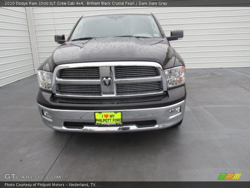 Brilliant Black Crystal Pearl / Dark Slate Gray 2010 Dodge Ram 1500 SLT Crew Cab 4x4