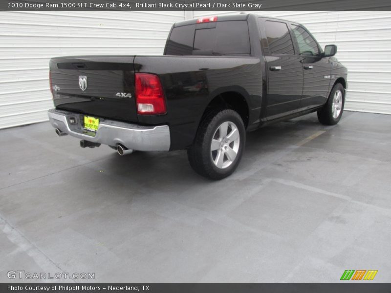 Brilliant Black Crystal Pearl / Dark Slate Gray 2010 Dodge Ram 1500 SLT Crew Cab 4x4