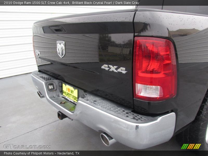 Brilliant Black Crystal Pearl / Dark Slate Gray 2010 Dodge Ram 1500 SLT Crew Cab 4x4
