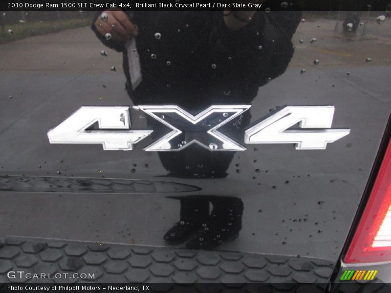 Brilliant Black Crystal Pearl / Dark Slate Gray 2010 Dodge Ram 1500 SLT Crew Cab 4x4