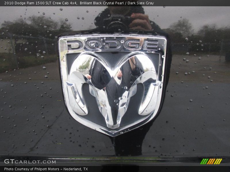 Brilliant Black Crystal Pearl / Dark Slate Gray 2010 Dodge Ram 1500 SLT Crew Cab 4x4