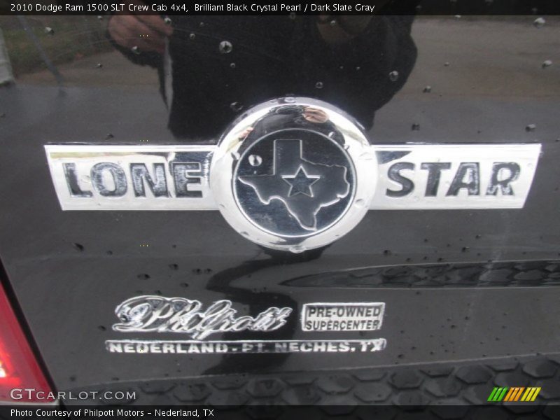Brilliant Black Crystal Pearl / Dark Slate Gray 2010 Dodge Ram 1500 SLT Crew Cab 4x4