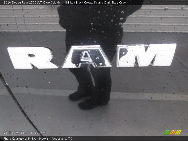 Brilliant Black Crystal Pearl / Dark Slate Gray 2010 Dodge Ram 1500 SLT Crew Cab 4x4