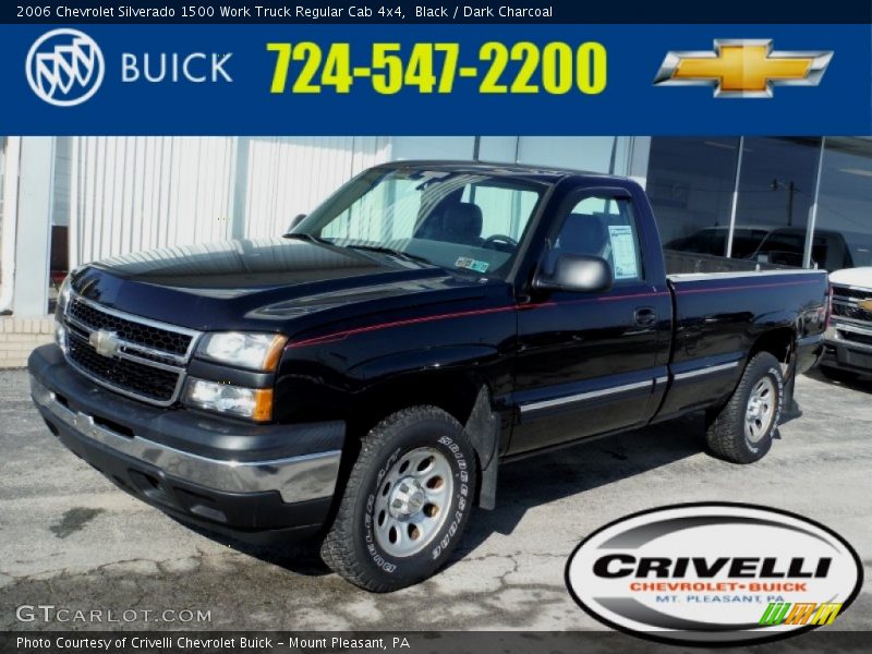 Black / Dark Charcoal 2006 Chevrolet Silverado 1500 Work Truck Regular Cab 4x4