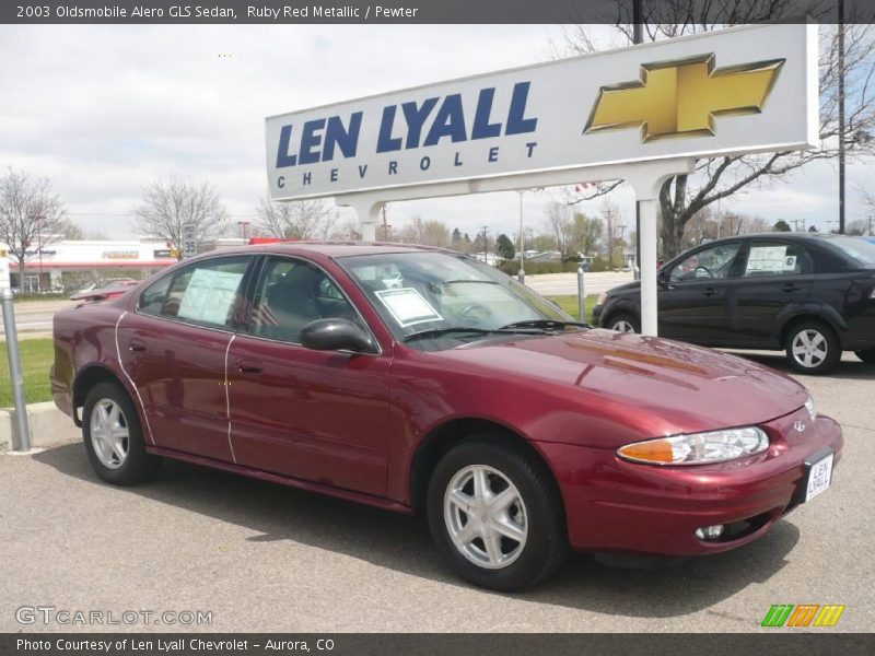 Ruby Red Metallic / Pewter 2003 Oldsmobile Alero GLS Sedan