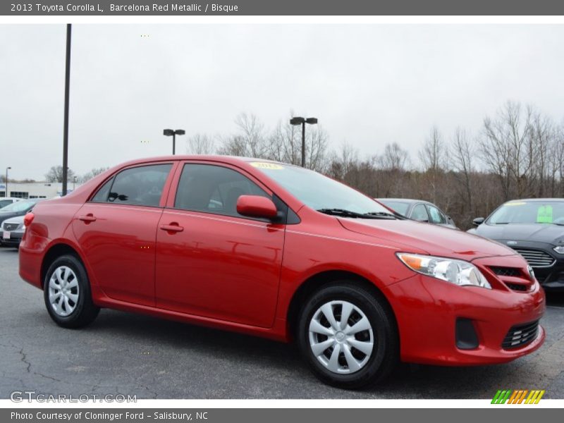 Barcelona Red Metallic / Bisque 2013 Toyota Corolla L