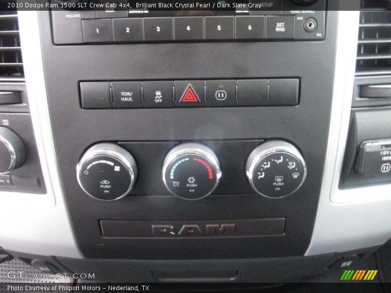 Brilliant Black Crystal Pearl / Dark Slate Gray 2010 Dodge Ram 1500 SLT Crew Cab 4x4