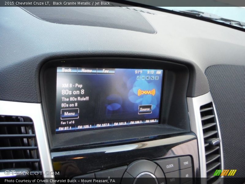 Black Granite Metallic / Jet Black 2015 Chevrolet Cruze LT