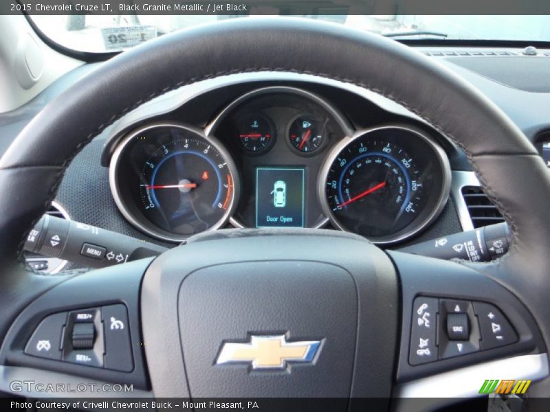 Black Granite Metallic / Jet Black 2015 Chevrolet Cruze LT