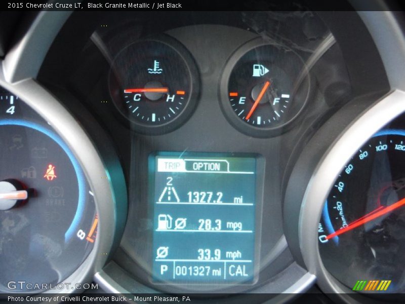 Black Granite Metallic / Jet Black 2015 Chevrolet Cruze LT
