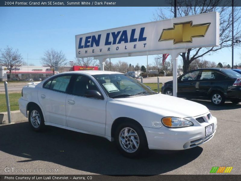 Summit White / Dark Pewter 2004 Pontiac Grand Am SE Sedan