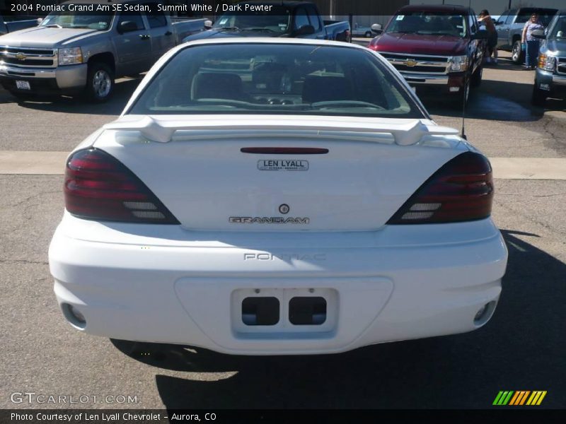 Summit White / Dark Pewter 2004 Pontiac Grand Am SE Sedan
