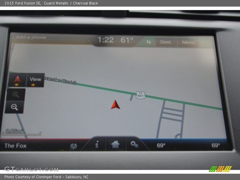 Guard Metallic / Charcoal Black 2015 Ford Fusion SE