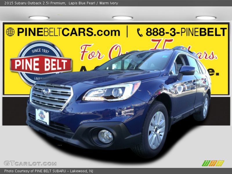Lapis Blue Pearl / Warm Ivory 2015 Subaru Outback 2.5i Premium