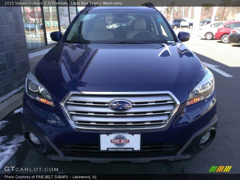 Lapis Blue Pearl / Warm Ivory 2015 Subaru Outback 2.5i Premium