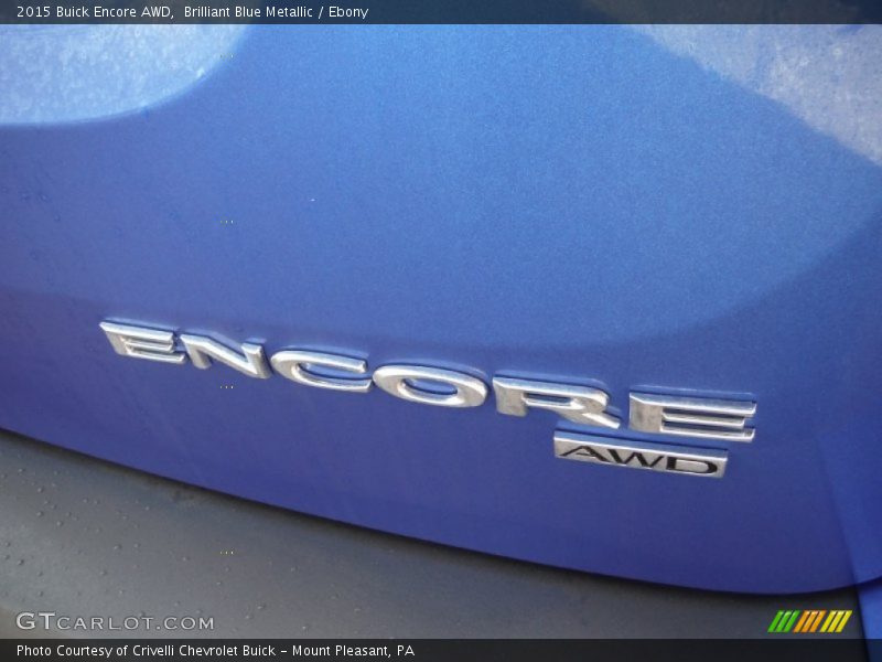 Brilliant Blue Metallic / Ebony 2015 Buick Encore AWD