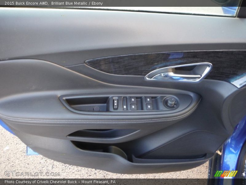 Brilliant Blue Metallic / Ebony 2015 Buick Encore AWD