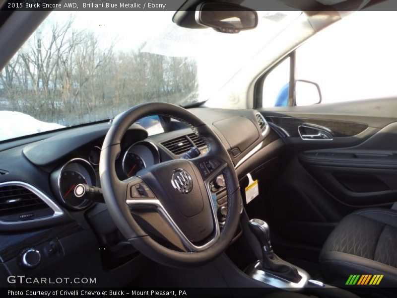 Brilliant Blue Metallic / Ebony 2015 Buick Encore AWD