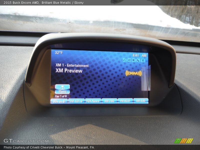 Brilliant Blue Metallic / Ebony 2015 Buick Encore AWD
