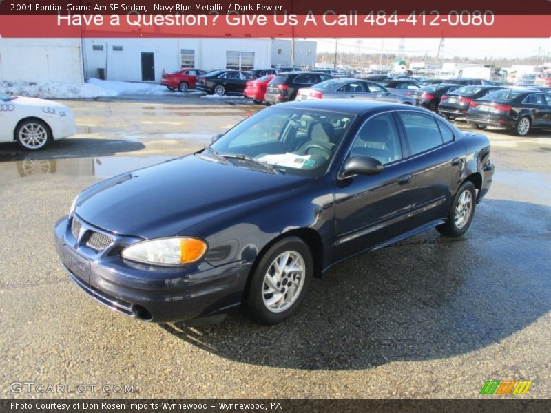 Navy Blue Metallic / Dark Pewter 2004 Pontiac Grand Am SE Sedan