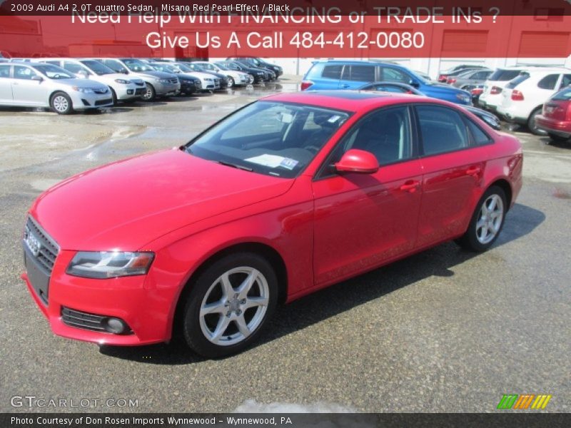 Misano Red Pearl Effect / Black 2009 Audi A4 2.0T quattro Sedan