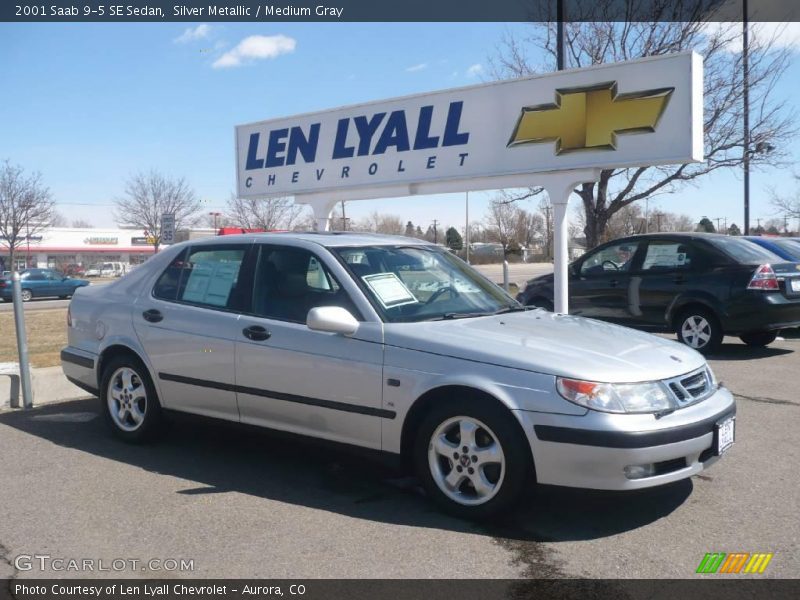 Silver Metallic / Medium Gray 2001 Saab 9-5 SE Sedan