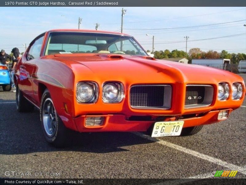 Carousel Red / Saddlewood 1970 Pontiac GTO Judge Hardtop