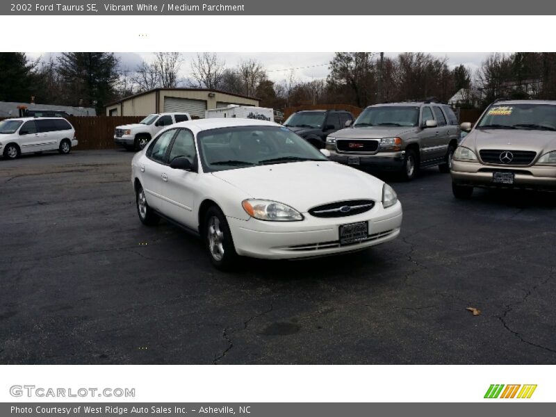 Vibrant White / Medium Parchment 2002 Ford Taurus SE