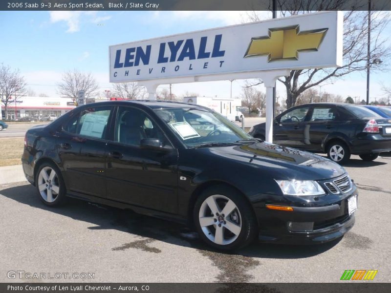 Black / Slate Gray 2006 Saab 9-3 Aero Sport Sedan