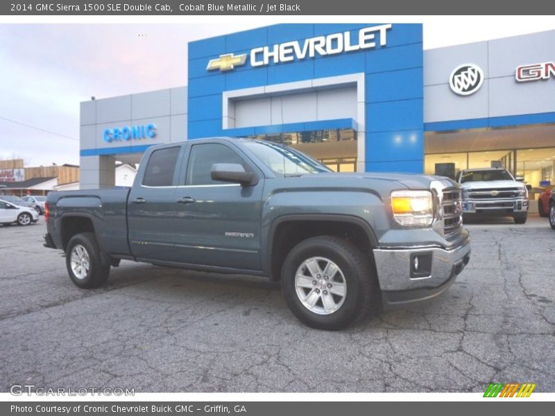 Cobalt Blue Metallic / Jet Black 2014 GMC Sierra 1500 SLE Double Cab