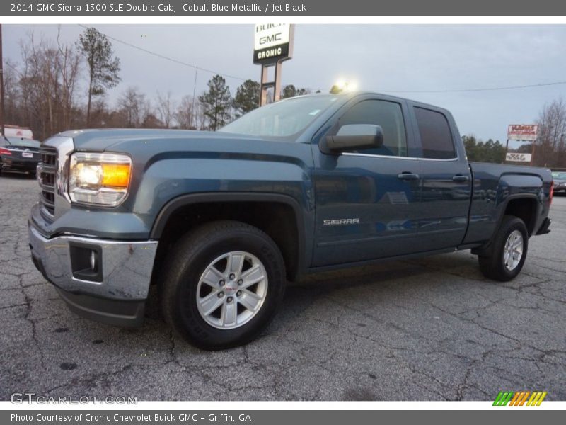 Cobalt Blue Metallic / Jet Black 2014 GMC Sierra 1500 SLE Double Cab