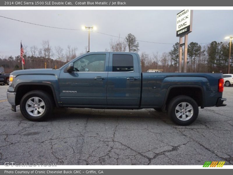 Cobalt Blue Metallic / Jet Black 2014 GMC Sierra 1500 SLE Double Cab