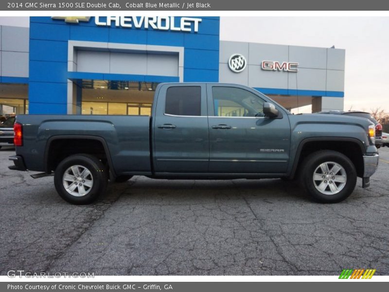 Cobalt Blue Metallic / Jet Black 2014 GMC Sierra 1500 SLE Double Cab