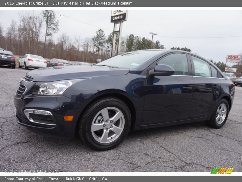 Blue Ray Metallic / Jet Black/Medium Titanium 2015 Chevrolet Cruze LT