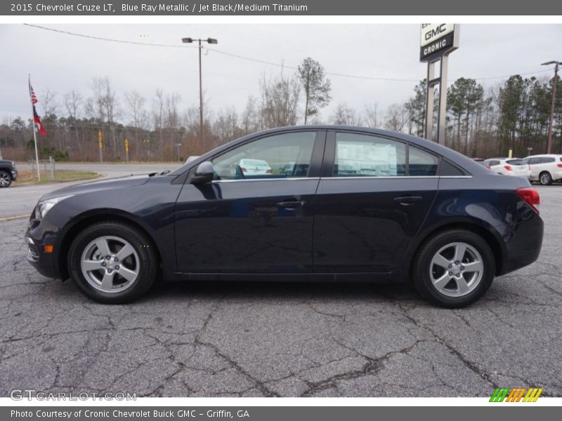 Blue Ray Metallic / Jet Black/Medium Titanium 2015 Chevrolet Cruze LT