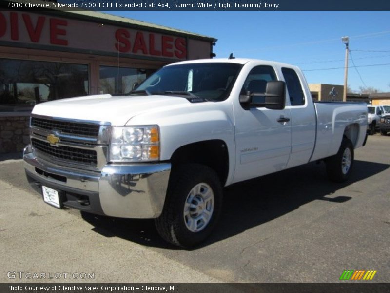 Summit White / Light Titanium/Ebony 2010 Chevrolet Silverado 2500HD LT Extended Cab 4x4
