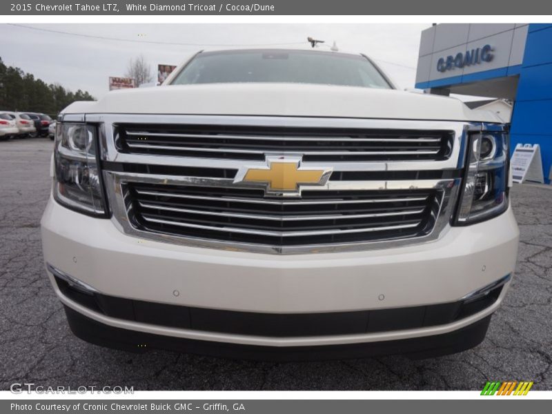 White Diamond Tricoat / Cocoa/Dune 2015 Chevrolet Tahoe LTZ