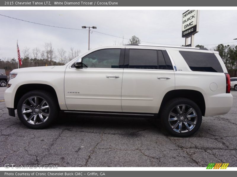 White Diamond Tricoat / Cocoa/Dune 2015 Chevrolet Tahoe LTZ