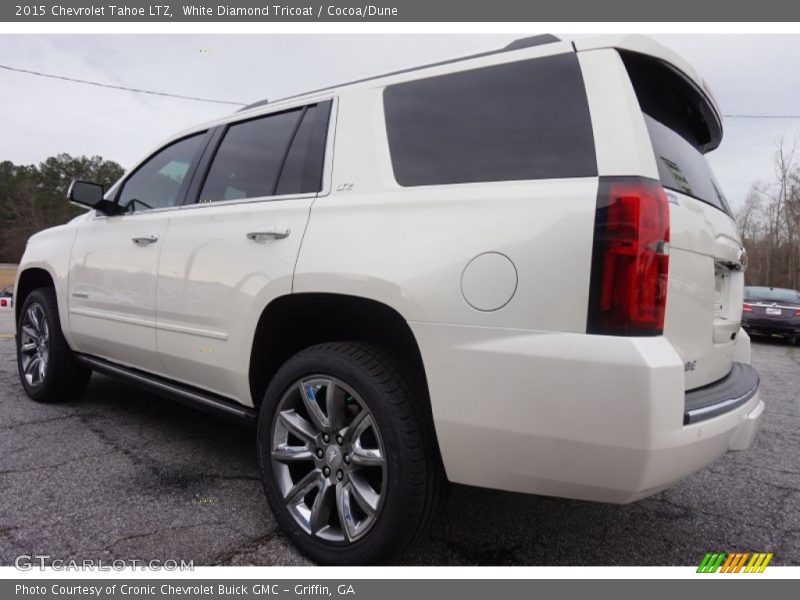 White Diamond Tricoat / Cocoa/Dune 2015 Chevrolet Tahoe LTZ