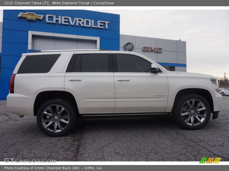 White Diamond Tricoat / Cocoa/Dune 2015 Chevrolet Tahoe LTZ