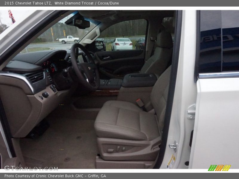 White Diamond Tricoat / Cocoa/Dune 2015 Chevrolet Tahoe LTZ