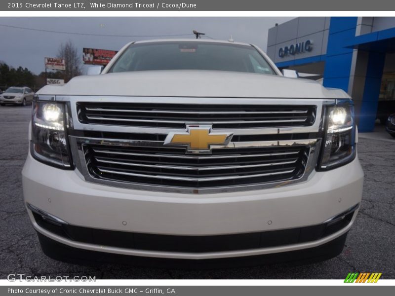 White Diamond Tricoat / Cocoa/Dune 2015 Chevrolet Tahoe LTZ