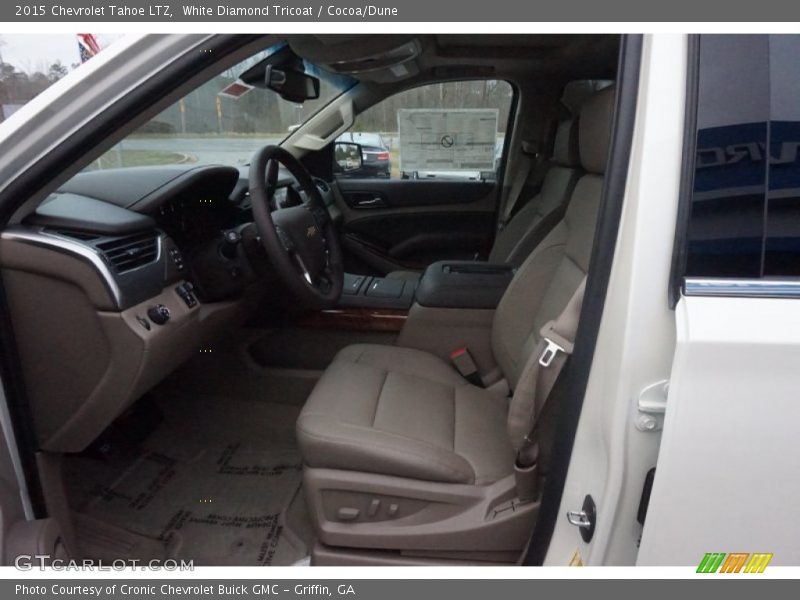 White Diamond Tricoat / Cocoa/Dune 2015 Chevrolet Tahoe LTZ