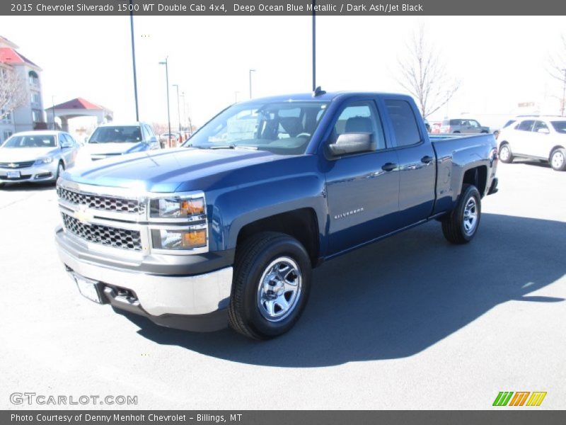 Deep Ocean Blue Metallic / Dark Ash/Jet Black 2015 Chevrolet Silverado 1500 WT Double Cab 4x4